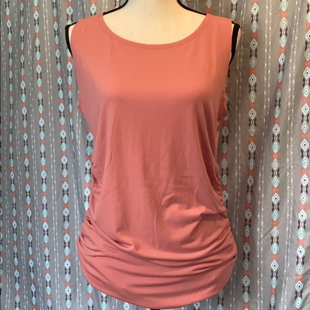 Blush ruched sleeveless